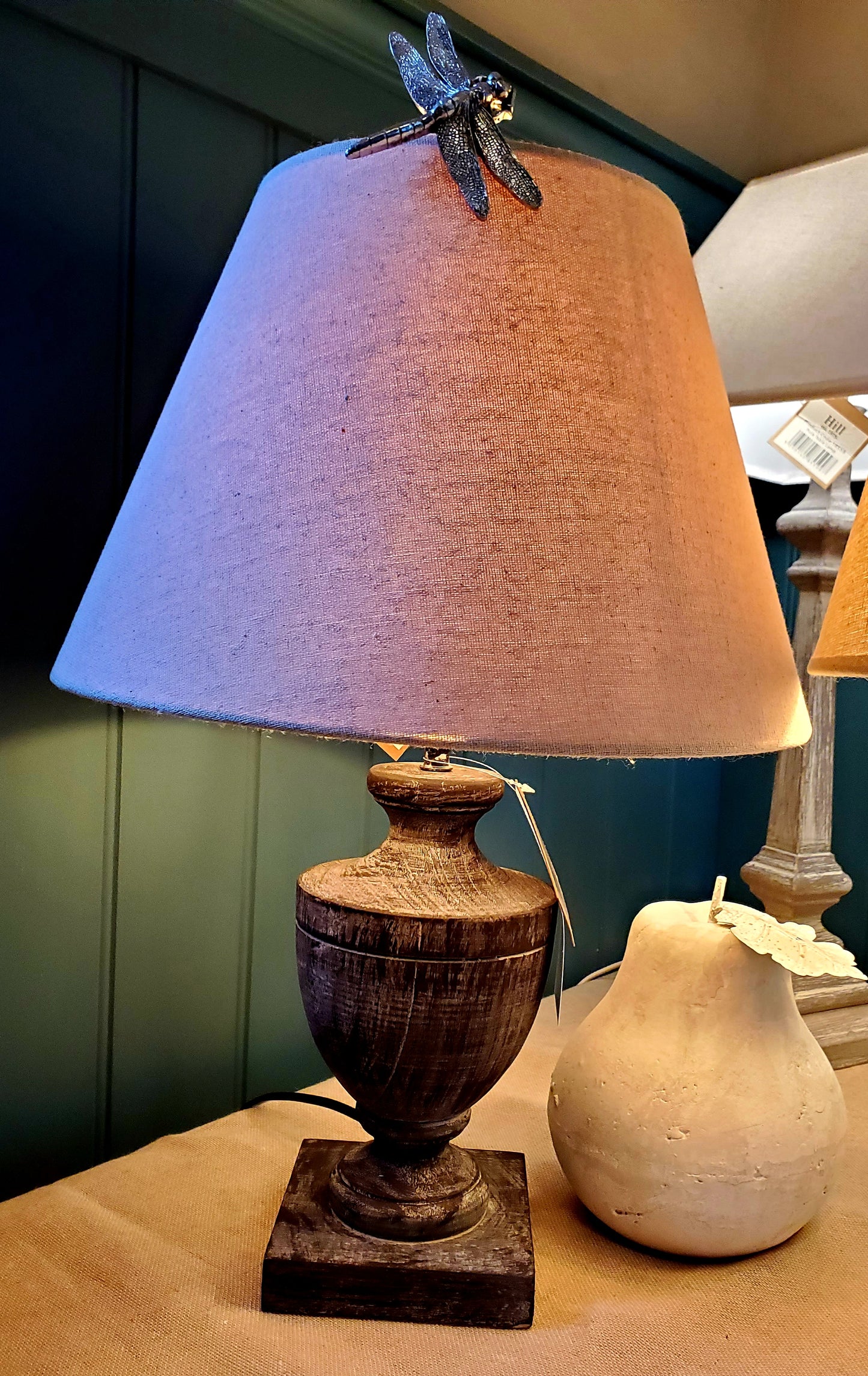 INCA URN WOODEN TABLE LAMP