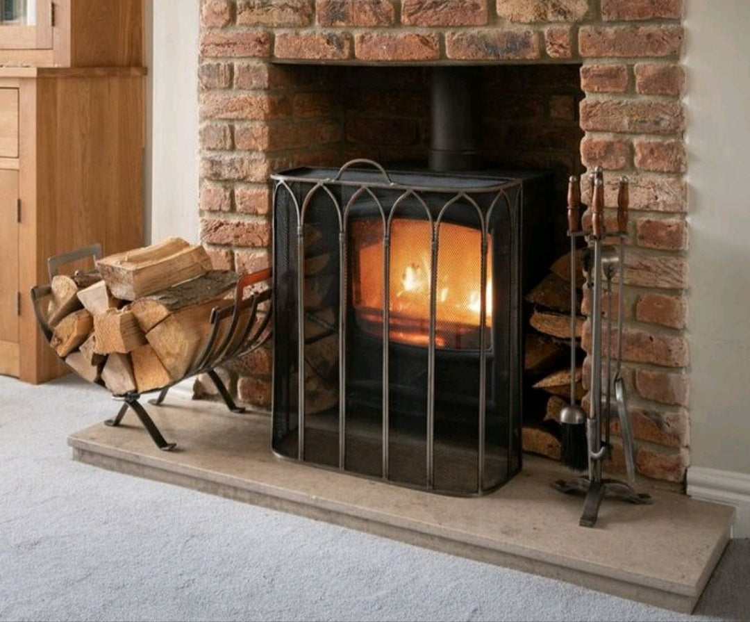 GOTHIC PEWTER FIRE SCREEN