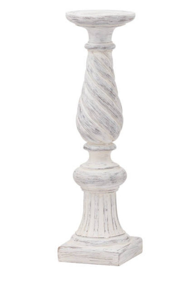 ANTIQUE WHITE TWISTEDCANDLE COLUMN