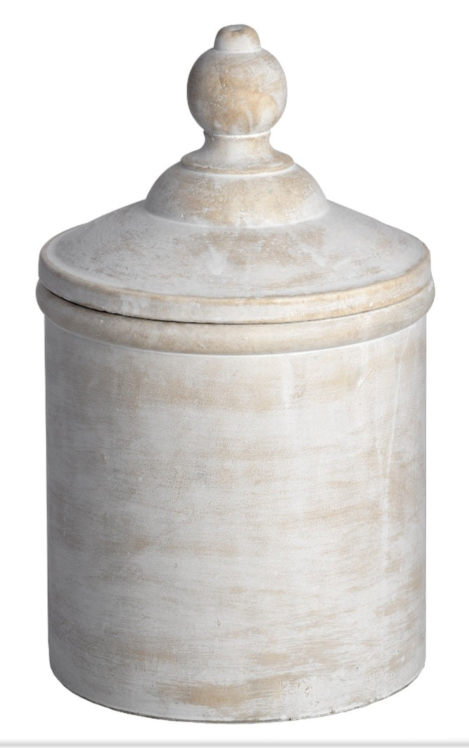 ANTIQUE WHITE CANNISTER
