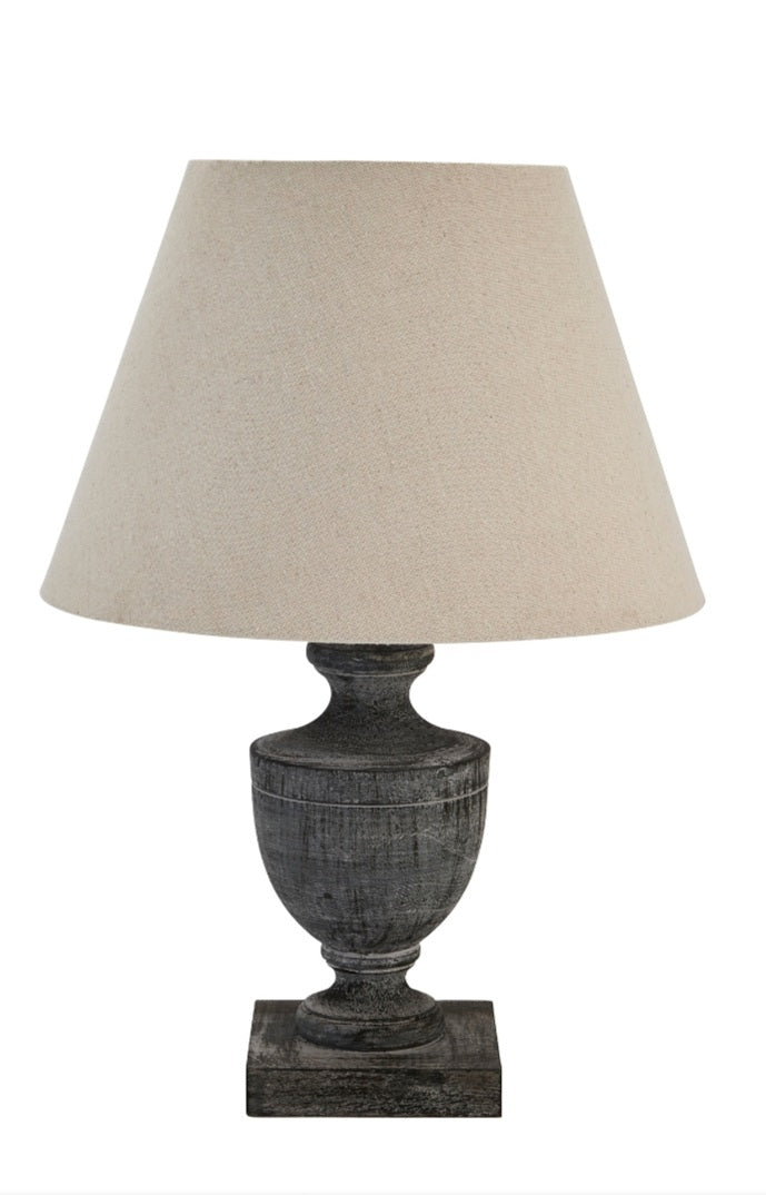 INCA URN WOODEN TABLE LAMP