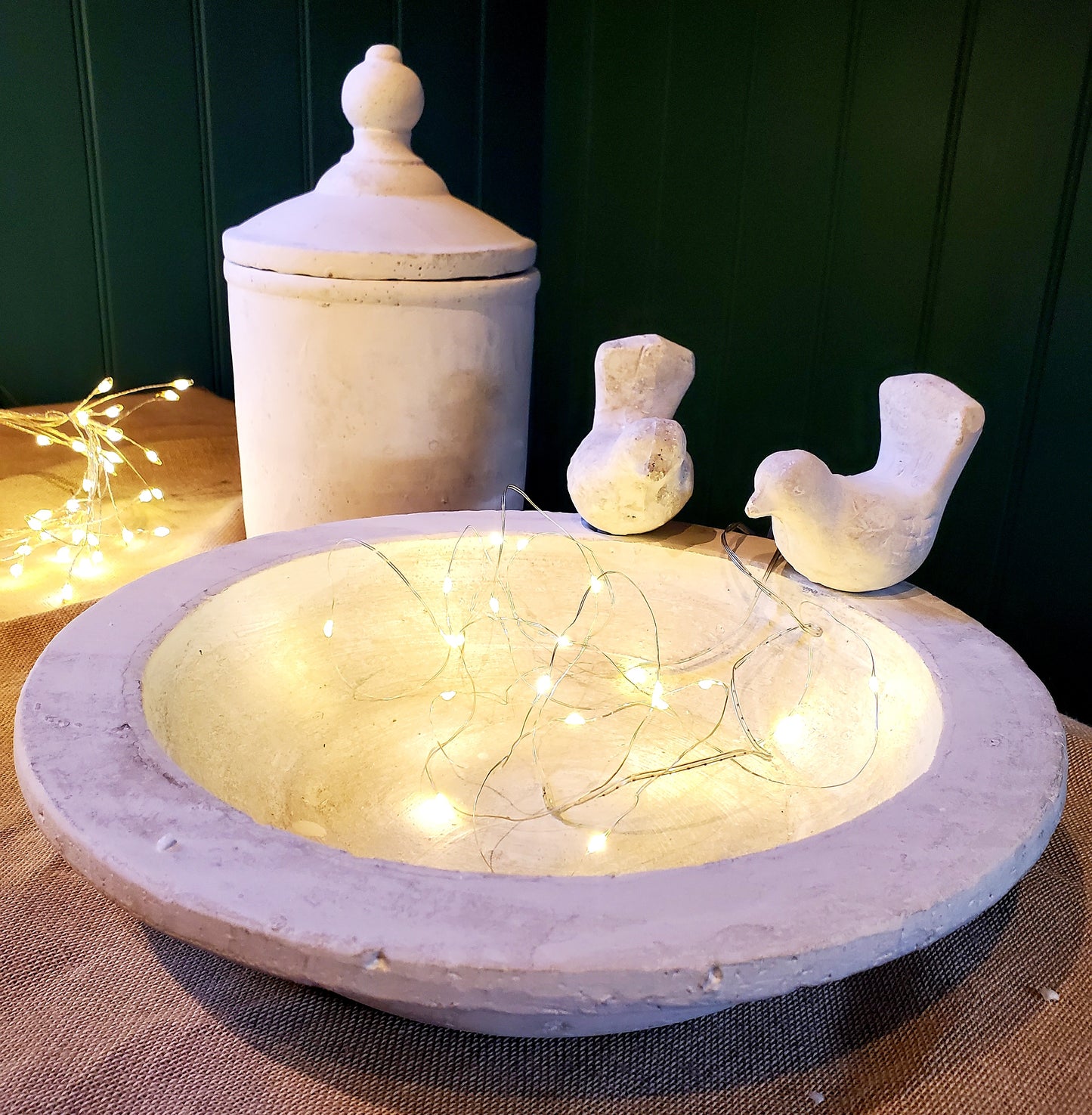 Stone Effect Bird Bath Bowl